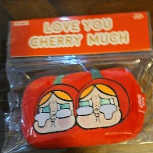 POP MART CRYBABY Red 'Love You Cherry Much' Zippered Pouch